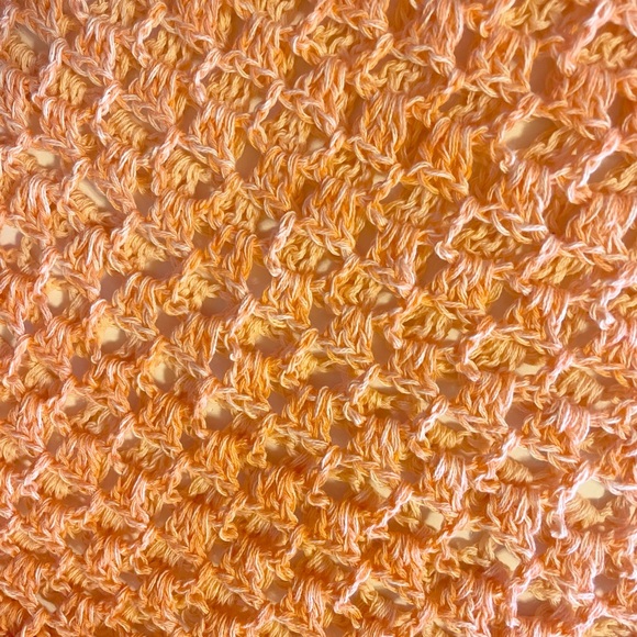 Beautiful Peachy Boho Tank Top 100% Cotton Hand Crochet - Picture 5 of 5